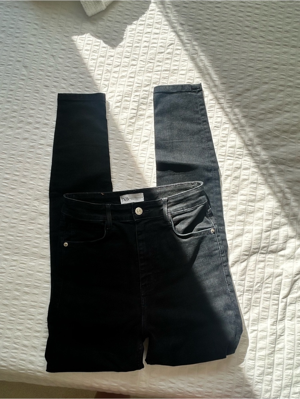 Zara High-Rise Black Skinny Jeans